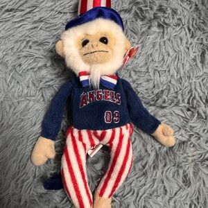 Rare Authentic " Rally Doodle Dandy "  Ty Beanie Baby  -  Retired  -  CA Angels